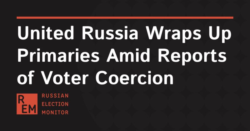 Image for the Tweet beginning: United Russia Wraps Up Primaries
